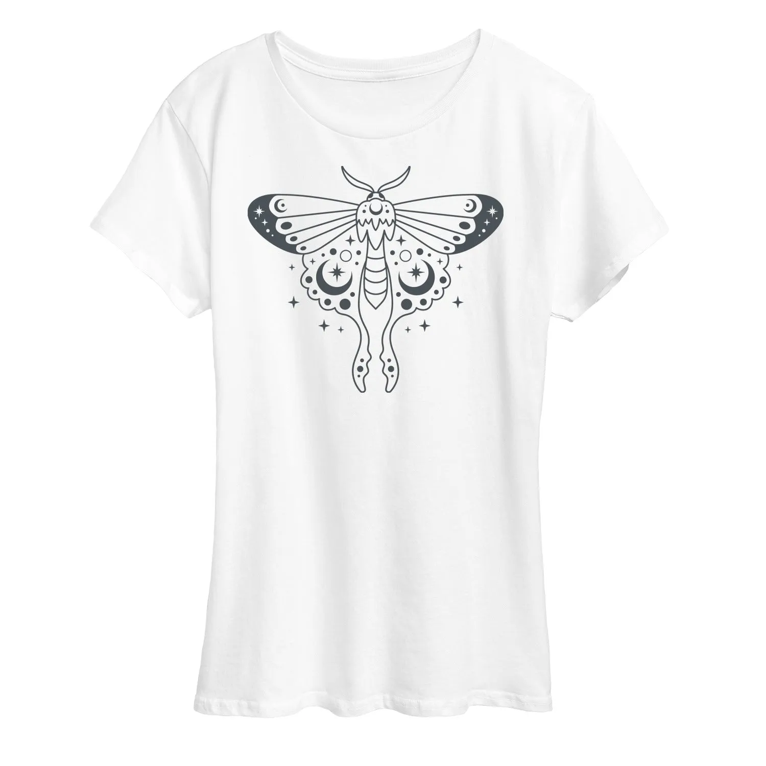 Instant Message - Celestial Luna Moth - Women's Short Sleeve Graphic T-Shirt sold by Zulily product image thumbnail 2