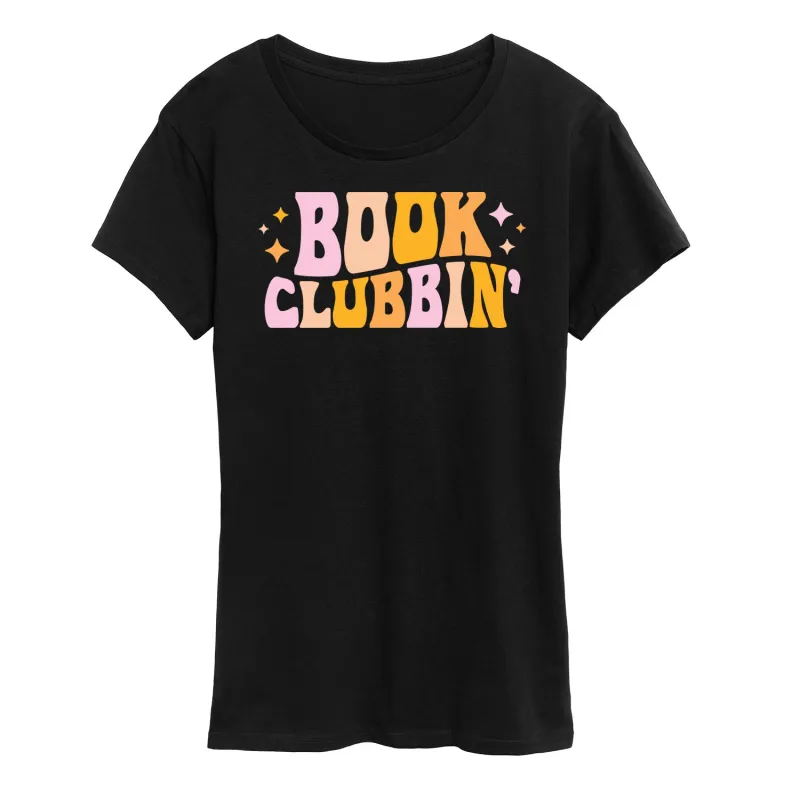 Instant Message - Book Clubbin - Women's Short Sleeve Graphic T-Shirt sold by Zulily