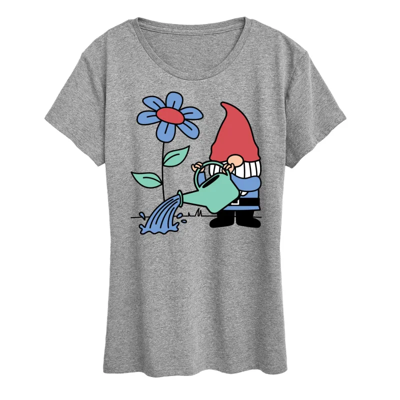 Instant Message - Gardening Gnome - Women's Short Sleeve Graphic T-Shirt sold by Zulily