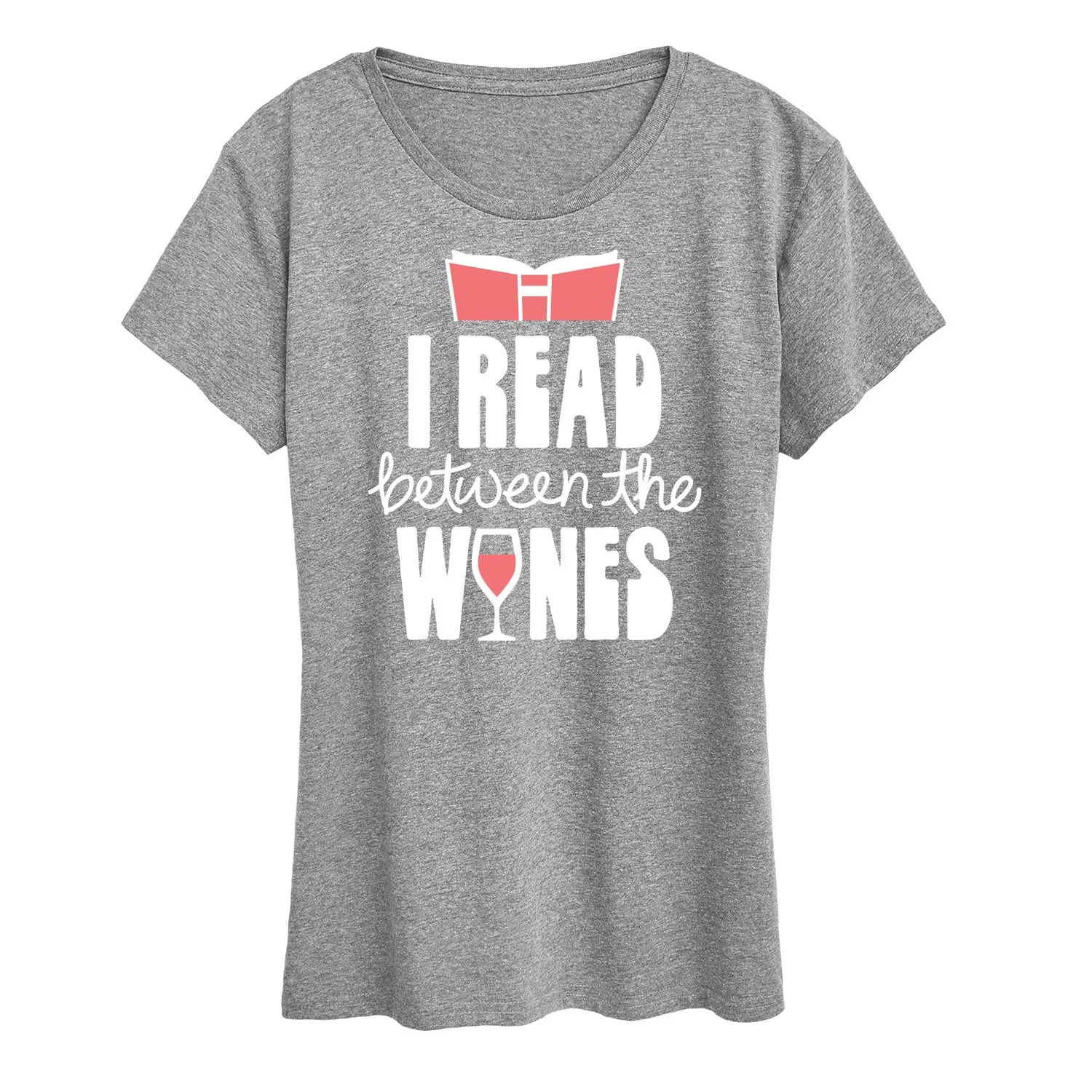 Instant Message - I Read Between The Wines - Women's Short Sleeve Graphic T-Shirt sold by Zulily product image thumbnail 3