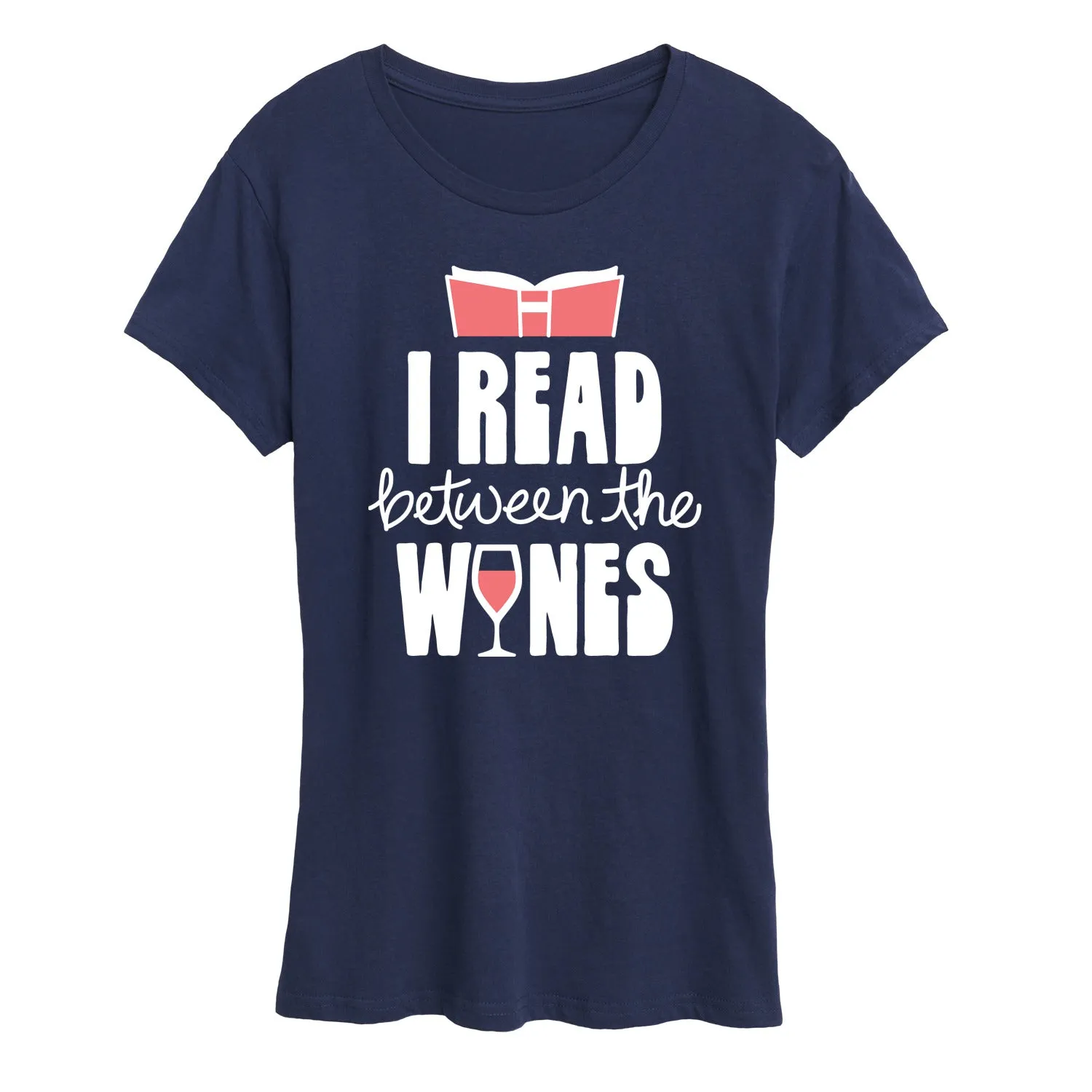 Instant Message - I Read Between The Wines - Women's Short Sleeve Graphic T-Shirt sold by Zulily product image thumbnail 5