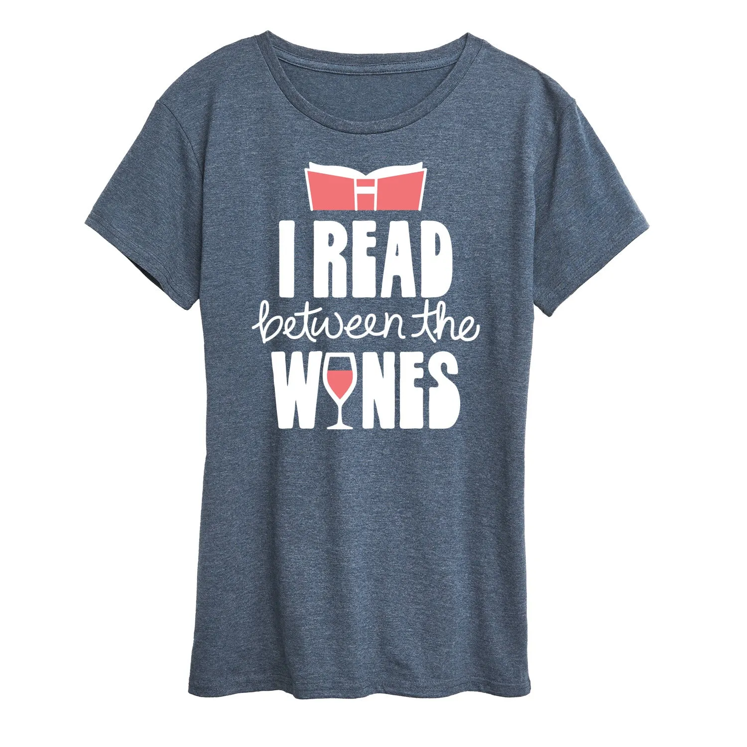 Instant Message - I Read Between The Wines - Women's Short Sleeve Graphic T-Shirt sold by Zulily product image thumbnail 2