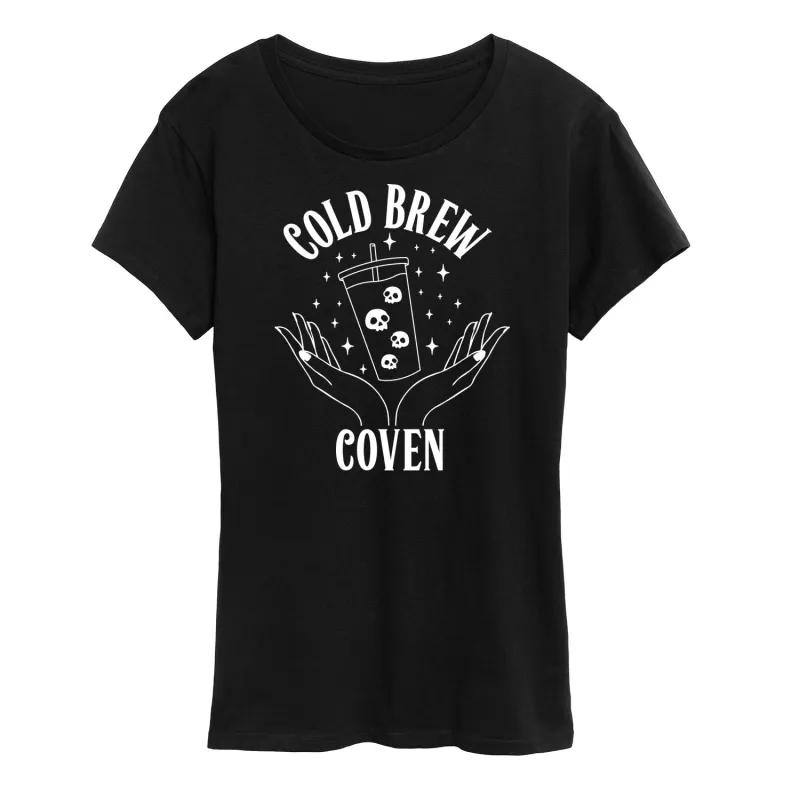 Instant Message - Cold Brew Coven - Women's Short Sleeve Graphic T-Shirt made by Zulily