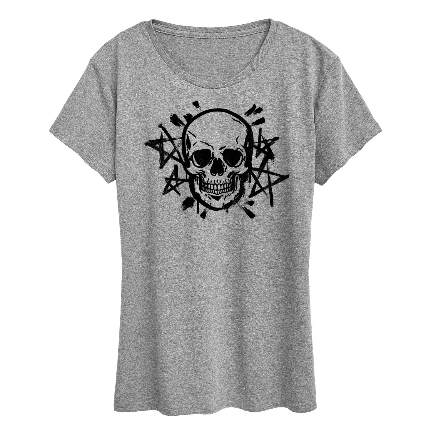 Instant Message - Skull And Stars - Women's Short Sleeve Graphic T-Shirt sold by Zulily product image thumbnail 2