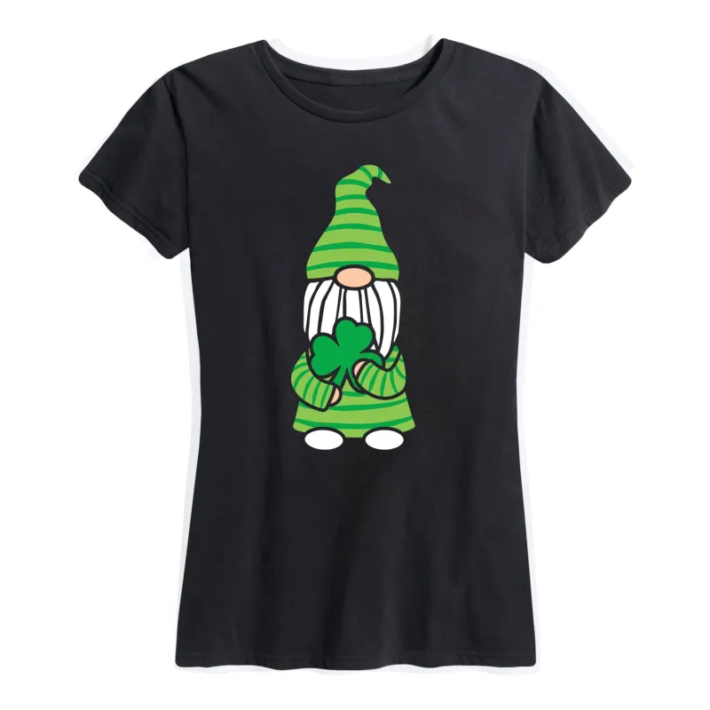 Instant Message - St. Paddy's Day Gnome - Women's Short Sleeve Graphic T-shirt made by Zulily