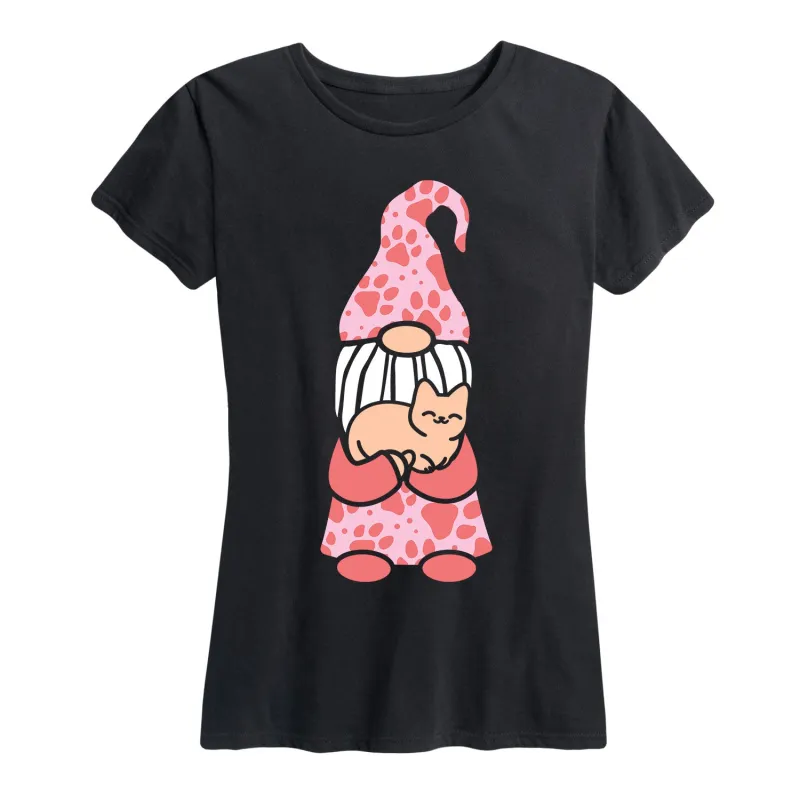 Instant Message - Cat Gnome - Women's Short Sleeve Graphic T-Shirt sold by Zulily