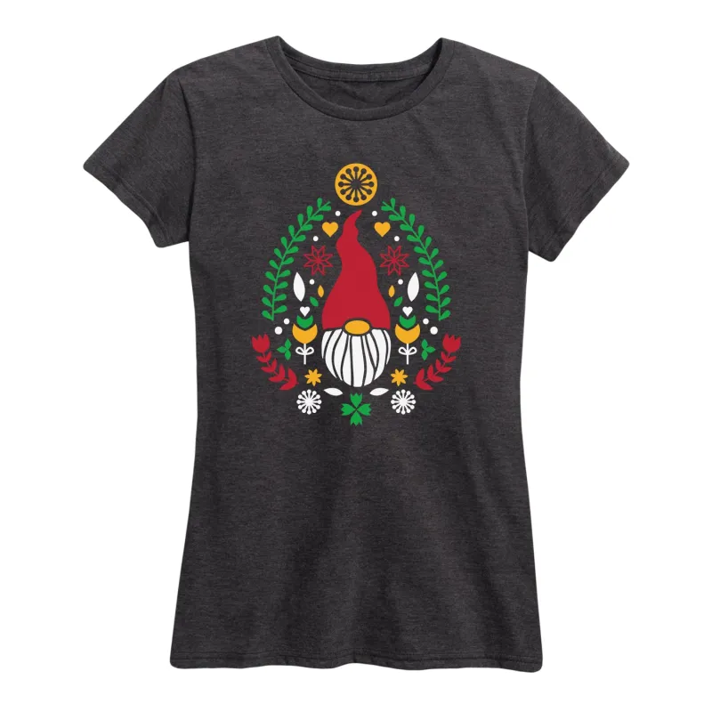 Instant Message - Scandinavian Gnome - Women's Short Sleeve Graphic T-Shirt sold by Zulily