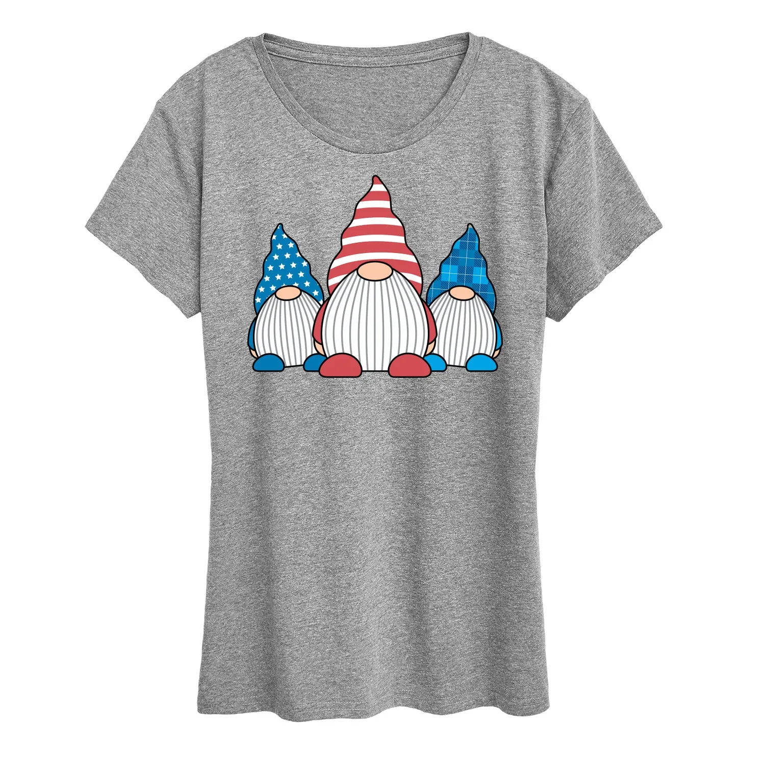 Instant Message - Patriotic Gnomes - Women's Short Sleeve Graphic T-Shirt sold by Zulily product image thumbnail 3