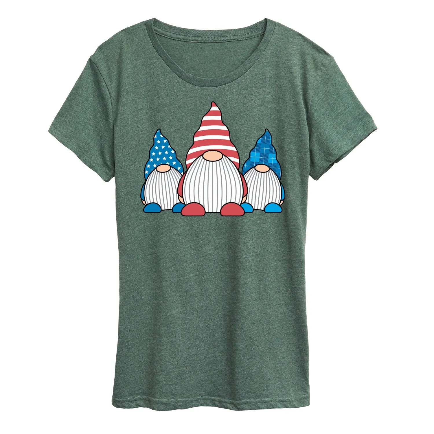 Instant Message - Patriotic Gnomes - Women's Short Sleeve Graphic T-Shirt sold by Zulily product image thumbnail 4