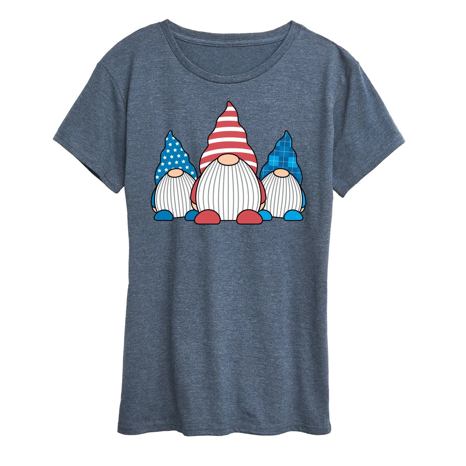 Instant Message - Patriotic Gnomes - Women's Short Sleeve Graphic T-Shirt sold by Zulily product image thumbnail 2