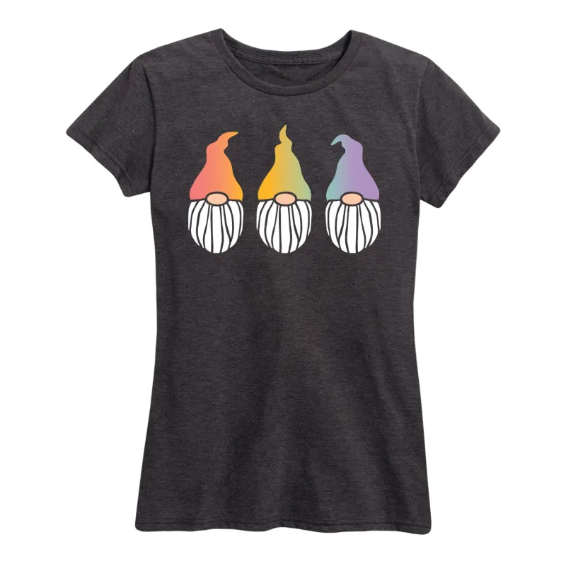 Instant Message - Rainbow Gnomes - Women's Short Sleeve Graphic T-Shirt sold by Zulily