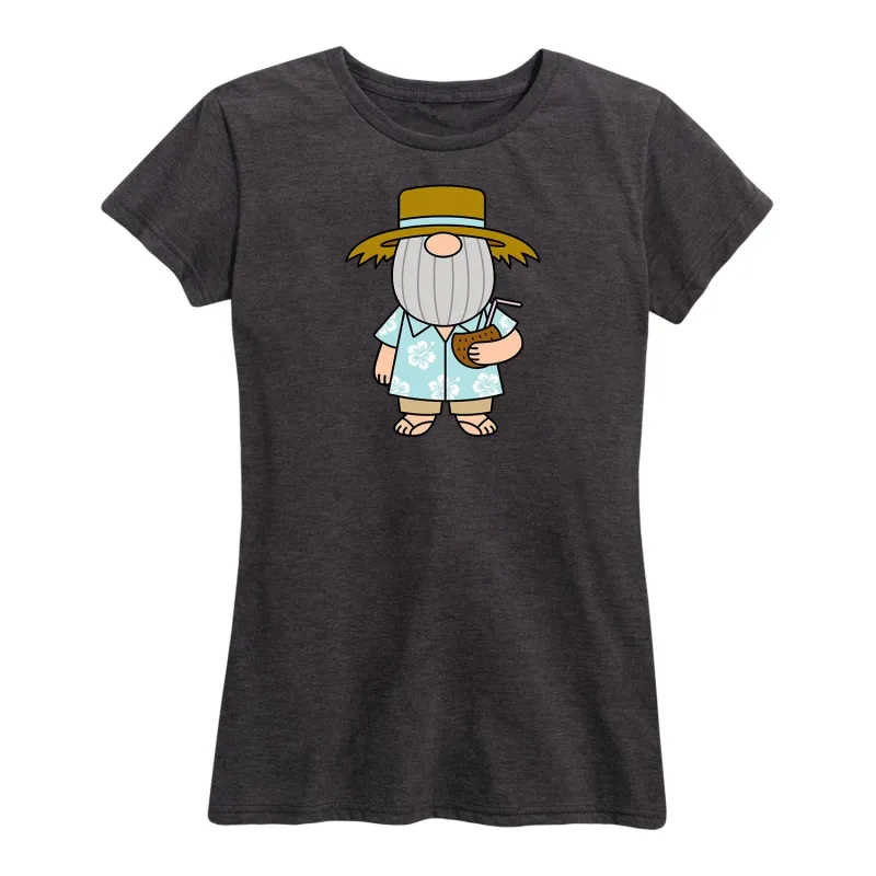 Instant Message - Summer Gnome - Women's Short Sleeve Graphic T-Shirt sold by Zulily
