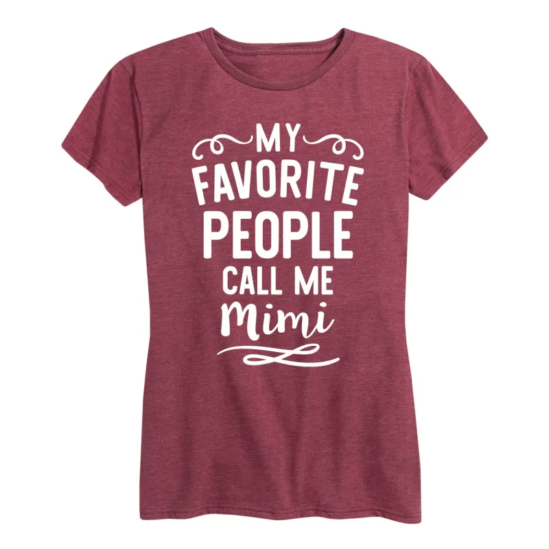 Instant Message - My Favorite People Mimi - Women's Short Sleeve Graphic T-Shirt sold by Zulily