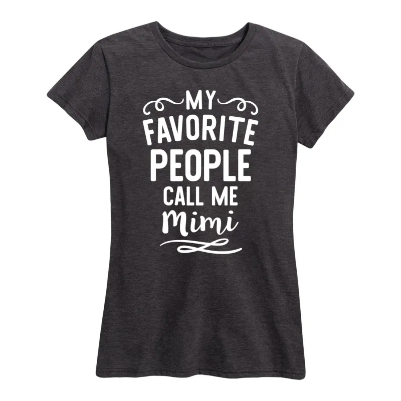 Instant Message - My Favorite People Mimi Gift for Grandma - Women's Short Sleeve Graphic T-Shirt sold by Zulily