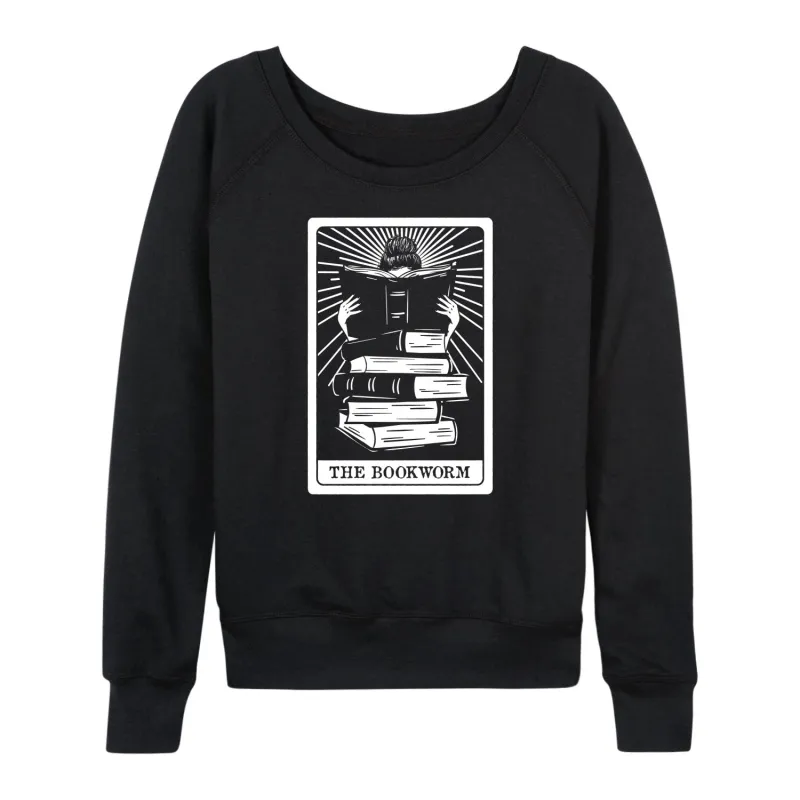 Instant Message - The Bookworm Tarot - Women's Lightweight French Terry Long Sleeve Shirt sold by Zulily