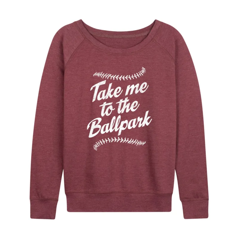 Instant Message - Take Me To The Ballpark - Women's Lightweight French Terry Long Sleeve Shirt sold by Zulily