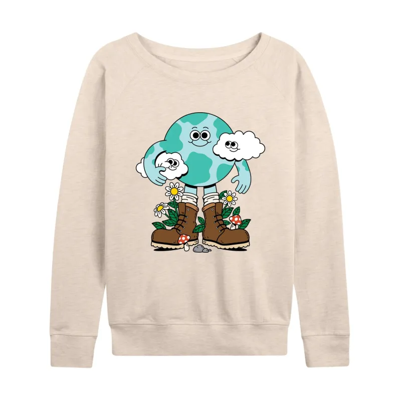 Instant Message - The Planet Is Your Friend - Women's Lightweight French Terry Long Sleeve Shirt sold by Zulily