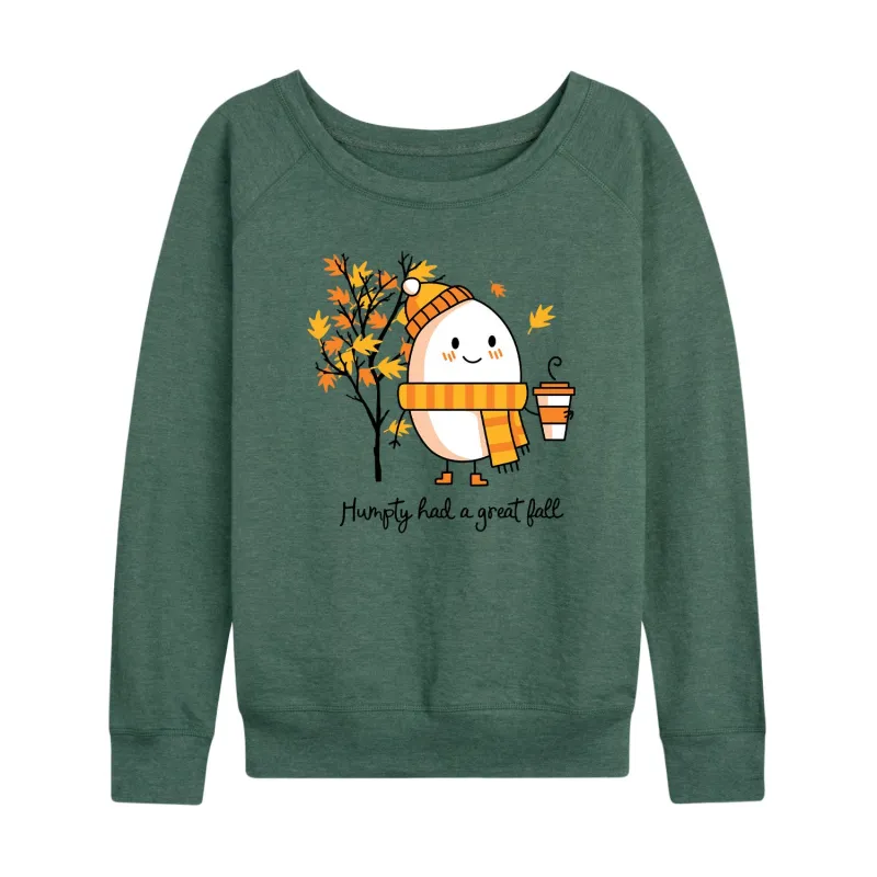 Humpty Had A Great Fall - Women's Plus Size French Terry Long Sleeve Shirt sold by Zulily