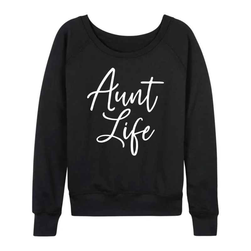 Instant Message - Aunt Life - Women's Lightweight French Terry Long Sleeve Shirt sold by Zulily