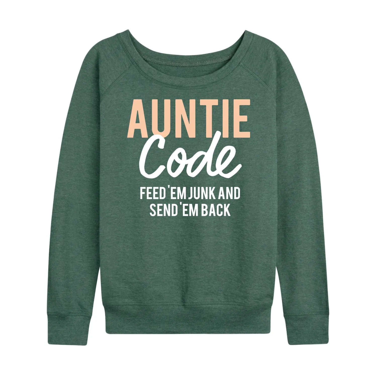 Instant Message - Auntie Code - Women's Lightweight French Terry Long Sleeve Shirt sold by Zulily product image thumbnail 4