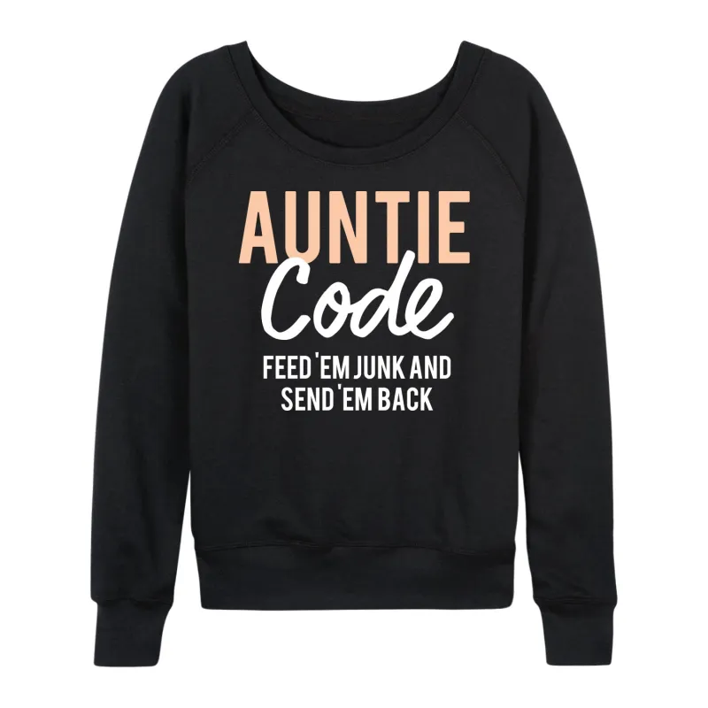 Instant Message - Auntie Code - Women's Lightweight French Terry Long Sleeve Shirt sold by Zulily