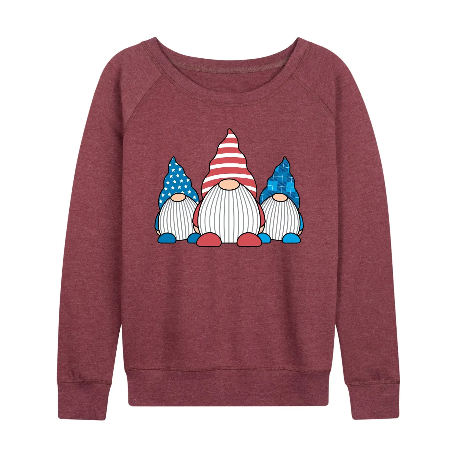 Instant Message - Patriotic Gnomes - Women's Lightweight French Terry Long Sleeve Shirt sold by Zulily product image thumbnail 3