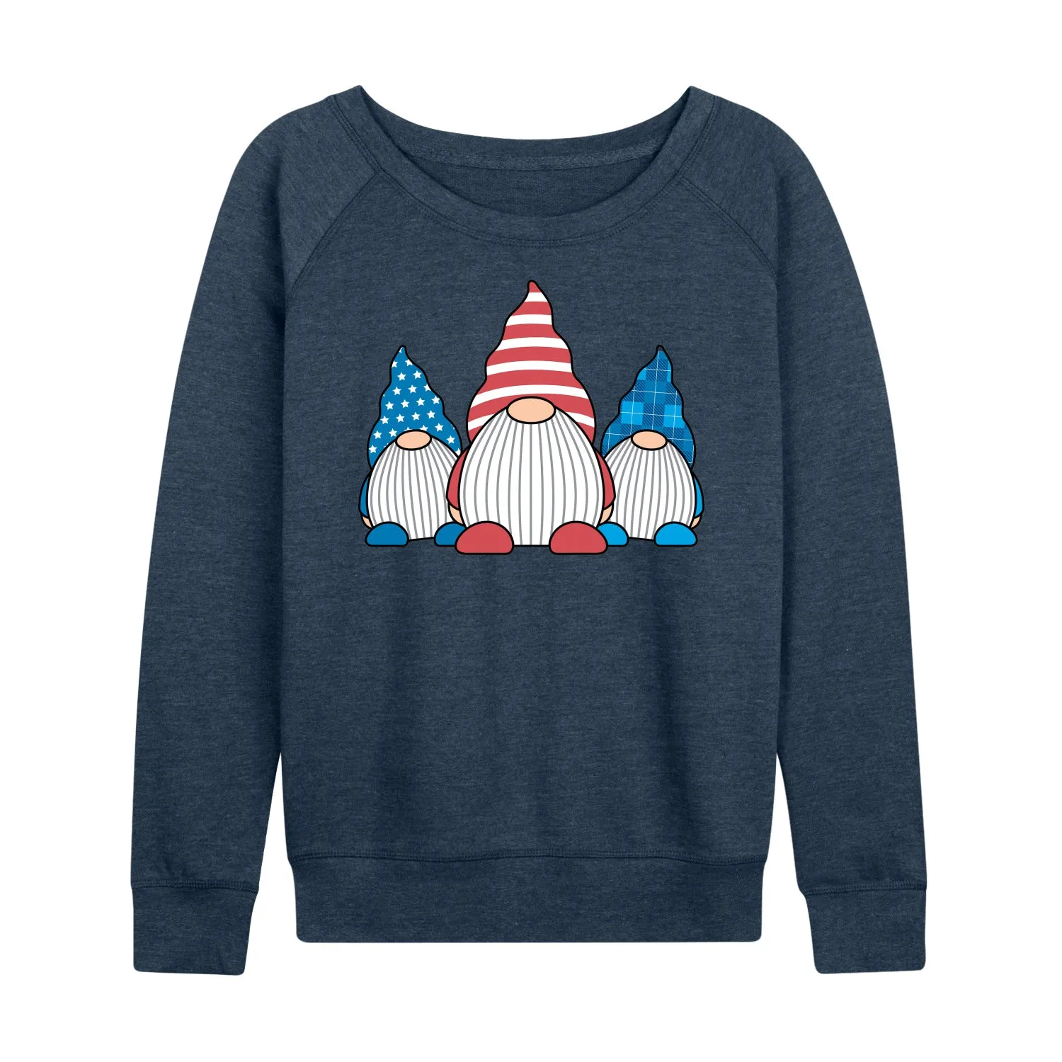 Instant Message - Patriotic Gnomes - Women's Lightweight French Terry Long Sleeve Shirt sold by Zulily