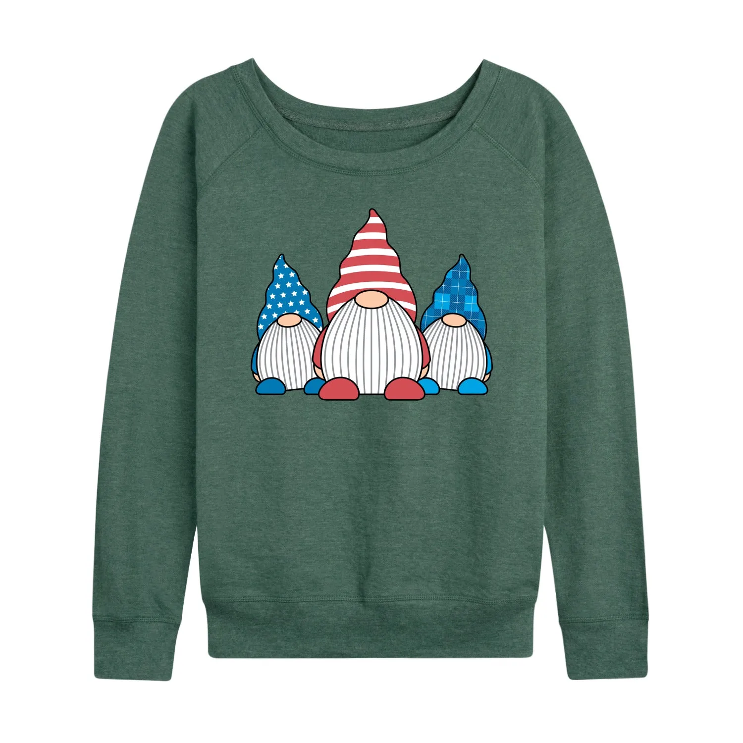 Instant Message - Patriotic Gnomes - Women's Lightweight French Terry Long Sleeve Shirt sold by Zulily product image thumbnail 2