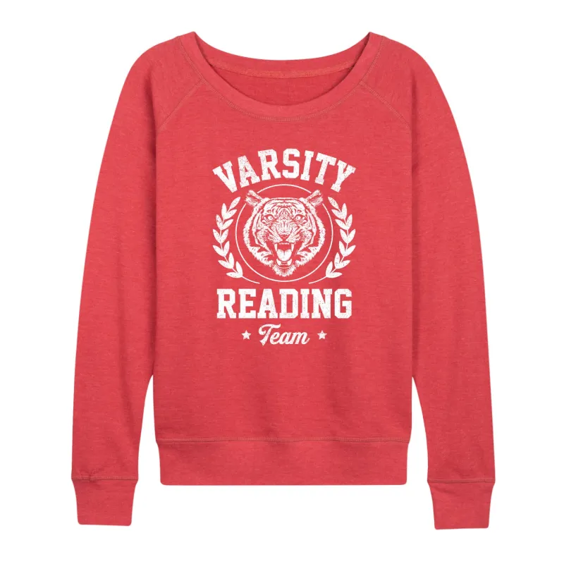 Instant Message - Varsity Reading Team Tiger - Women's Lightweight French Terry Long Sleeve Shirt sold by Zulily