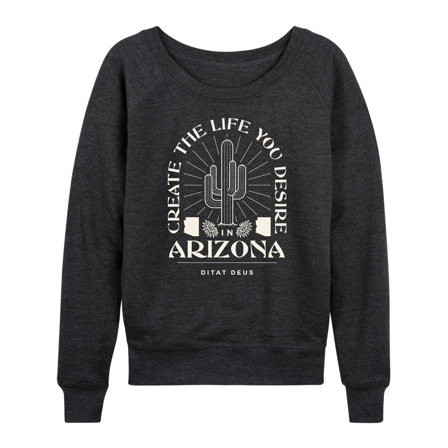Instant Message - Create Life Arizona - Women's Lightweight French Terry Long Sleeve Shirt sold by Zulily
