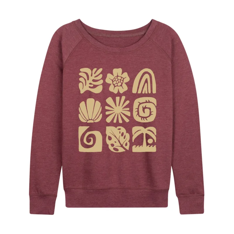 Instant Message - Beach Squares  - Women's French Terry Long Sleeve Pullover sold by Zulily