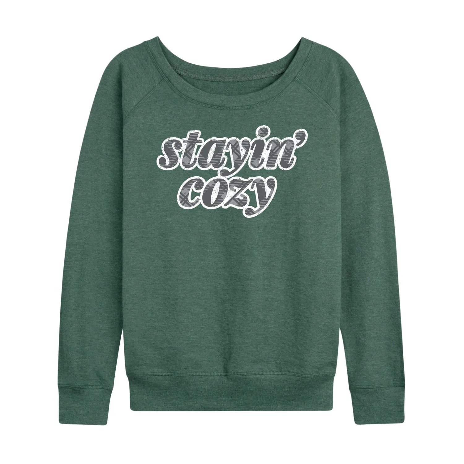 Instant Message - Stayin Cozy - Women's Lightweight French Terry Long Sleeve Shirt sold by Zulily product image thumbnail 3