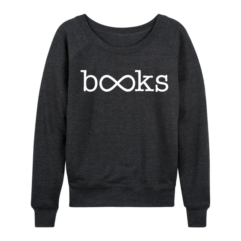 Instant Message - Infinity Books - Women's Lightweight French Terry Long Sleeve Shirt sold by Zulily