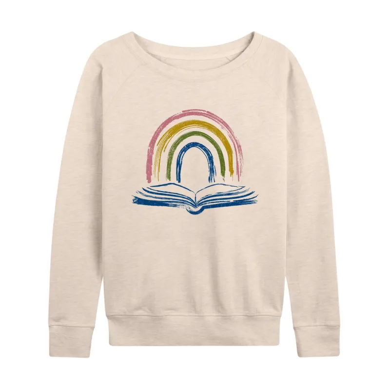 Instant Message - Rainbow Book - Women's Lightweight French Terry Long Sleeve Shirt sold by Zulily