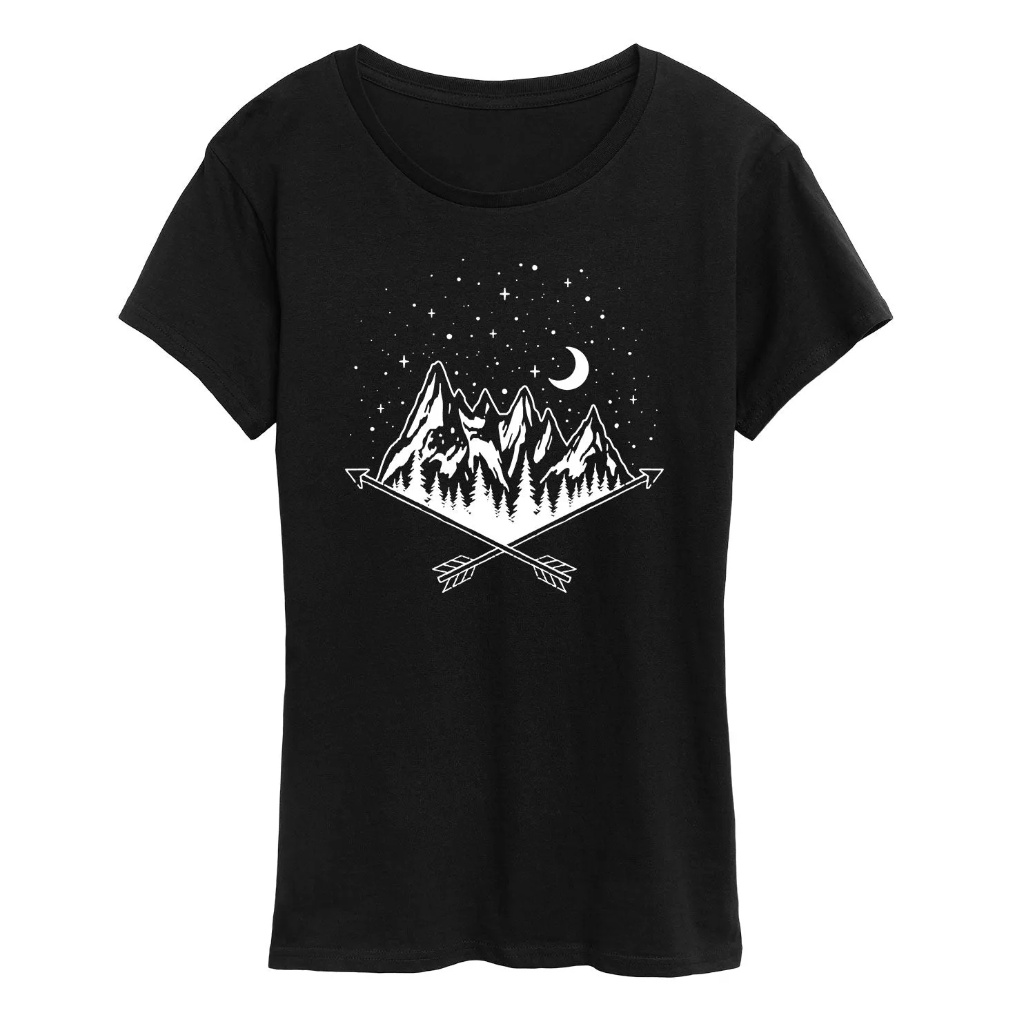 Instant Message - Mounatin Scene - Women's Short Sleeve Graphic T-Shirt sold by Zulily