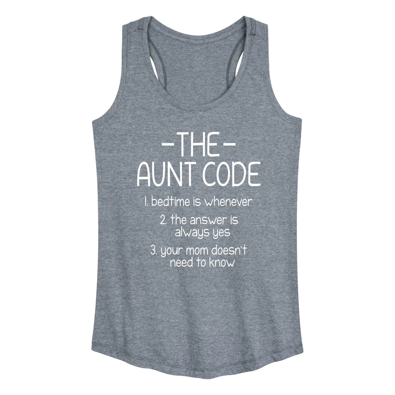 Instant Message - The Aunt Code - Women's Racerback Tank Top sold by Zulily product image thumbnail 3