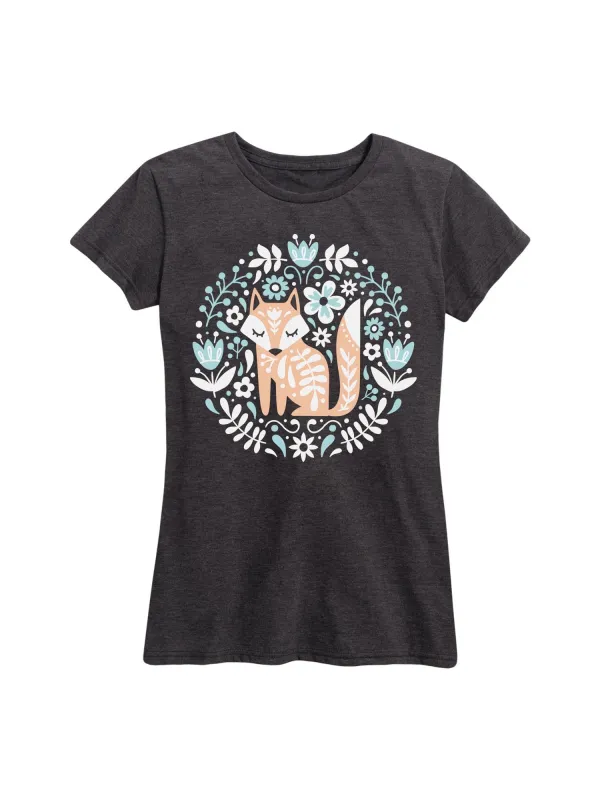 Instant Message - Scandinavian Fox  - Women's Short Sleeve Graphic T-Shirt made by Zulily