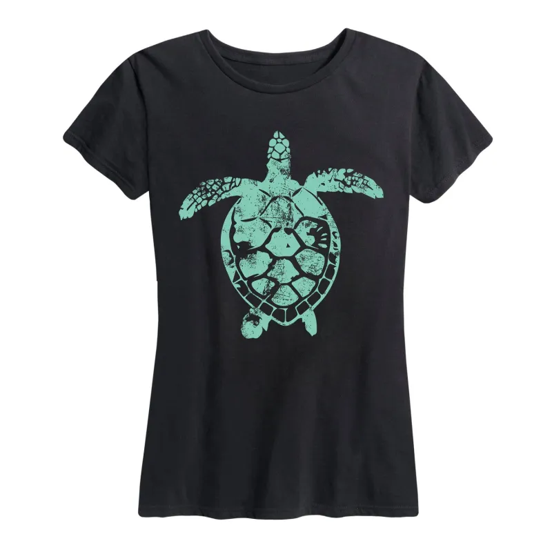 Instant Message - Sea Turtle - Women's Short Sleeve Graphic T-Shirt sold by Zulily