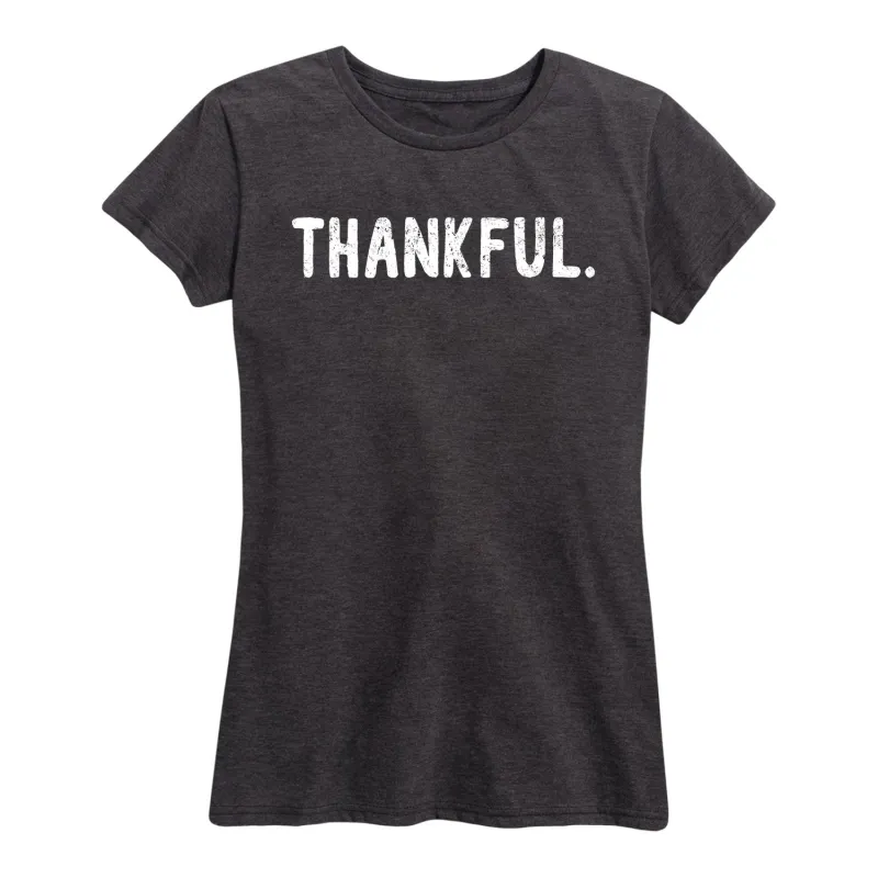 Instant Message - Thankful - Women's Short Sleeve Graphic T-Shirt sold by Zulily