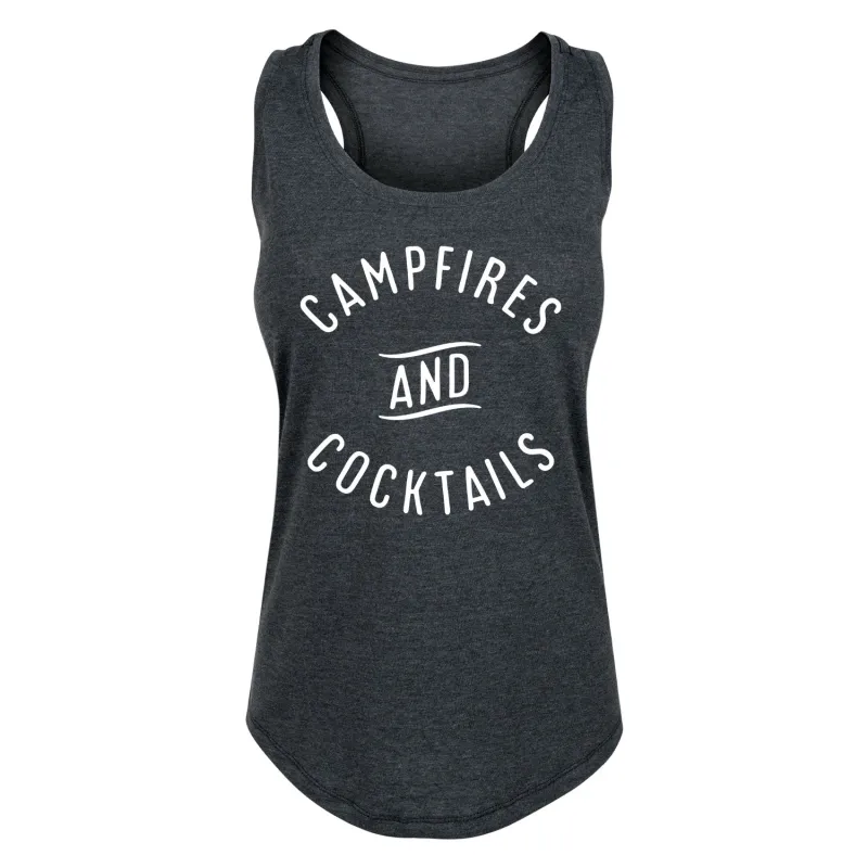 Instant Message - Campfires And Cocktails - Women's Racerback Tank sold by Zulily