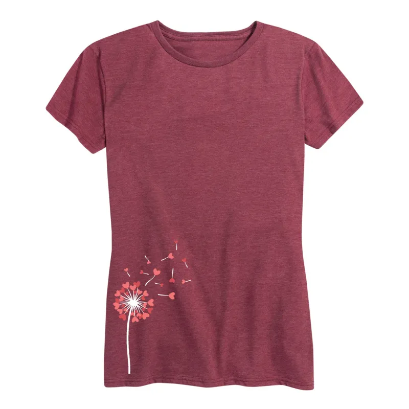 Instant Message - Dandelion Hearts - Women's Short Sleeve Graphic T-Shirt sold by Zulily