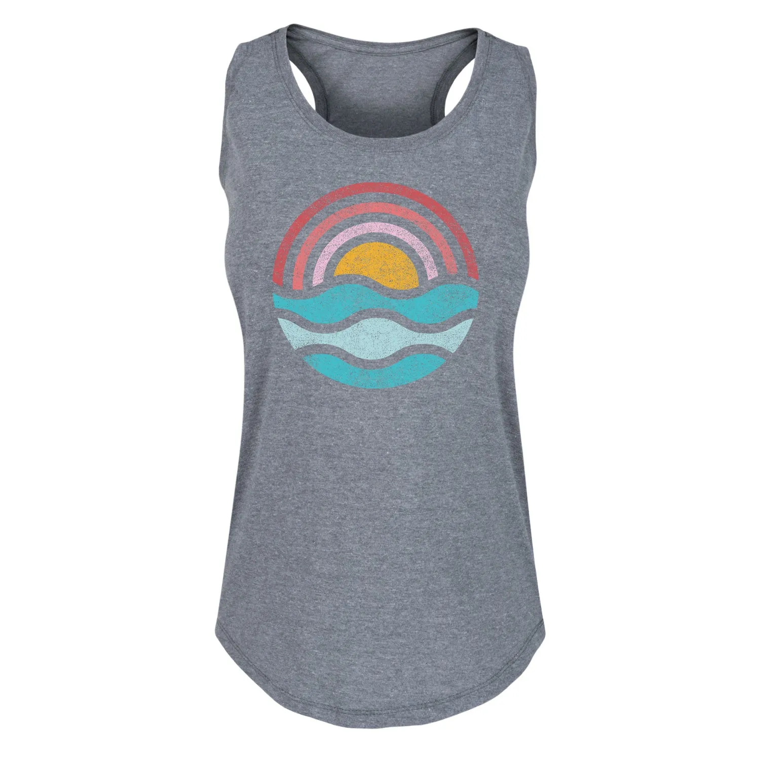 Instant Message - Simple Sunset Waves - Women's Racerback Tank sold by Zulily product image thumbnail 3