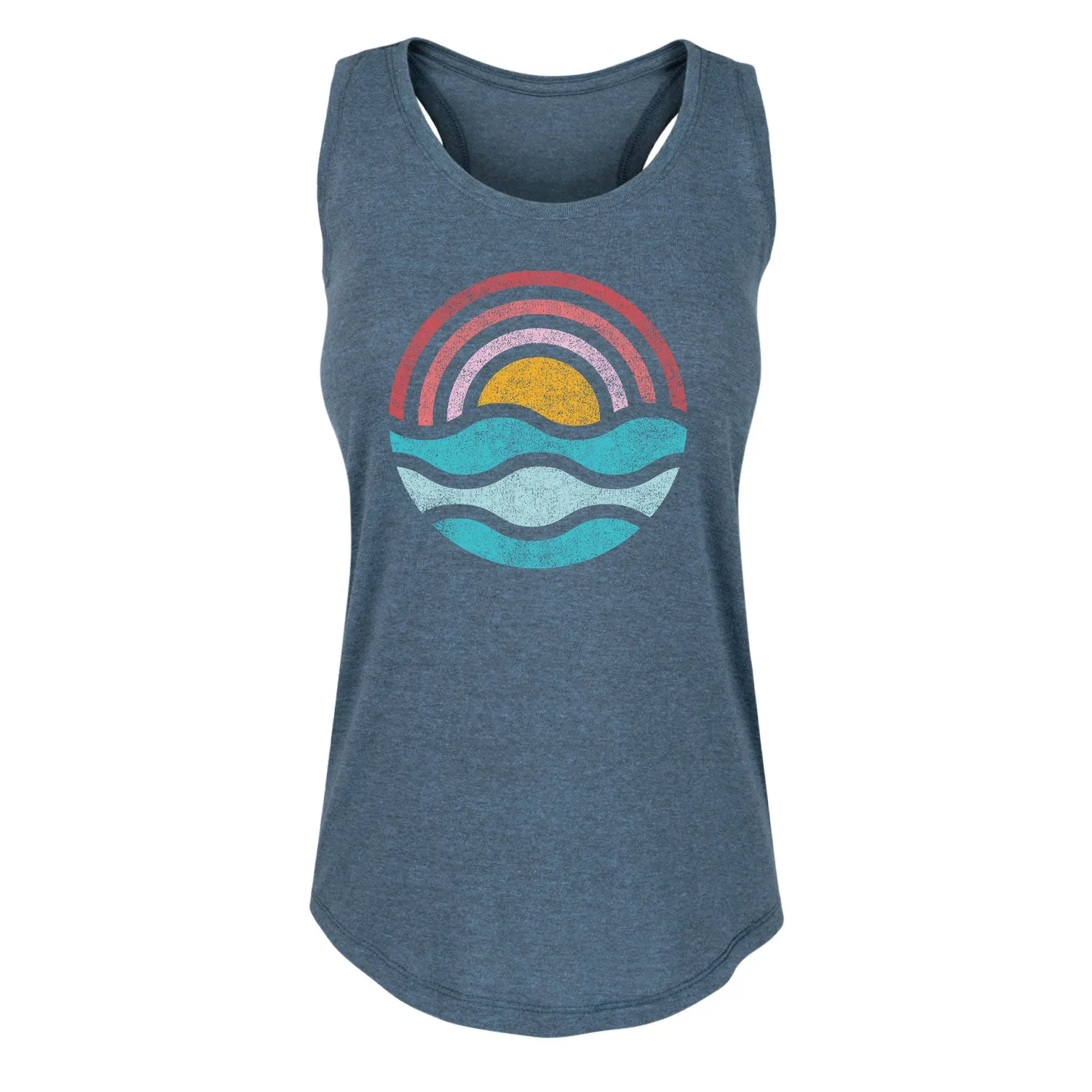 Instant Message - Simple Sunset Waves - Women's Racerback Tank sold by Zulily