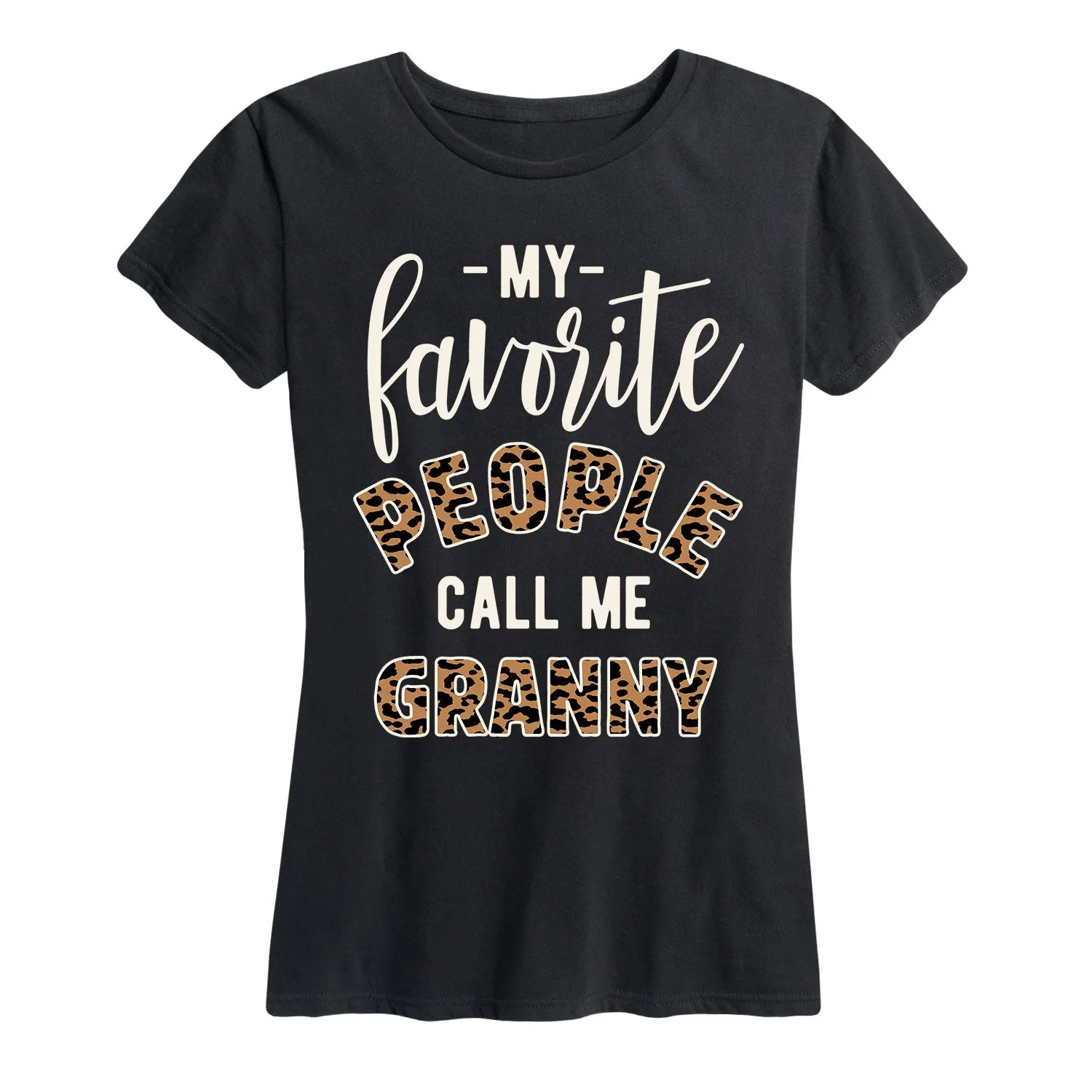 Instant Message - Favorite People Granny - Women's and Women's Plus SIze Short Sleeve T-Shirt sold by Zulily product image thumbnail 2