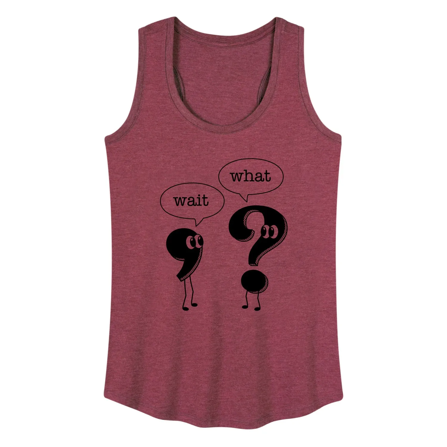 Instant Message - Wait What Punctuation - Women's Racerback Tank Top sold by Zulily product image thumbnail 4