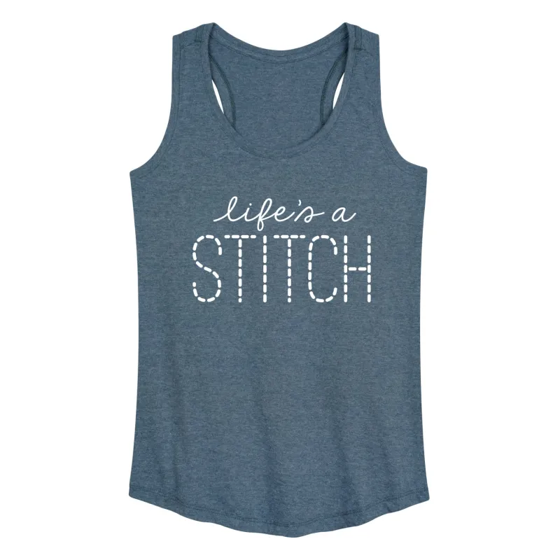 Instant Message - Lifes A Stitch - Women's Racerback Tank Top sold by Zulily