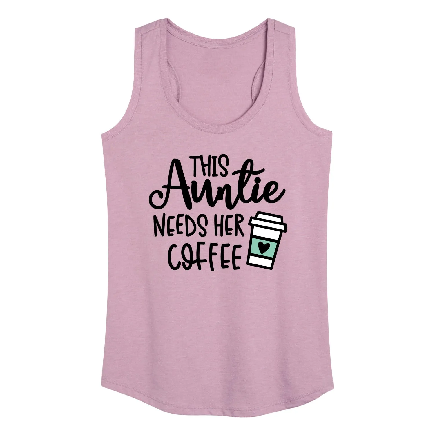 Instant Message - This Auntie Needs Her Coffee - Women's Racerback Tank Top sold by Zulily product image thumbnail 2