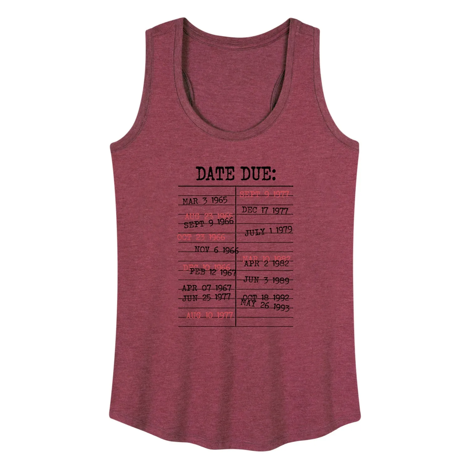 Instant Message - Library Card Stamps - Women's Racerback Tank Top sold by Zulily product image thumbnail 4