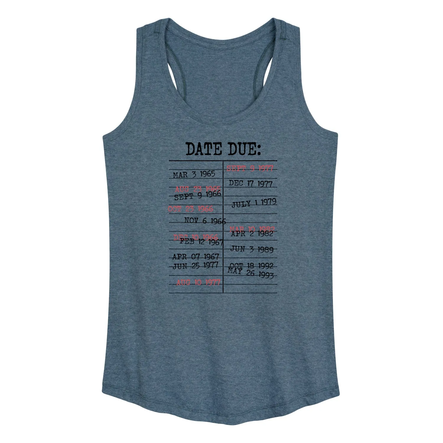 Instant Message - Library Card Stamps - Women's Racerback Tank Top sold by Zulily