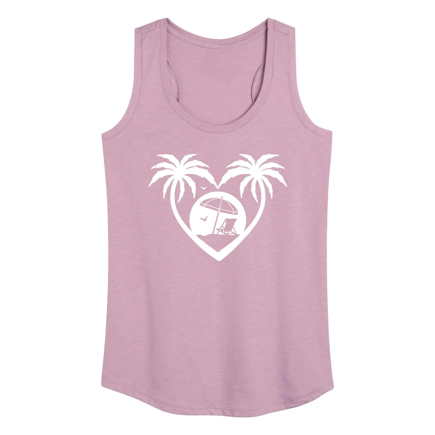 Instant Message - Palm Trees Heart Scene - Women's Racerback Tank Top sold by Zulily product image thumbnail 3